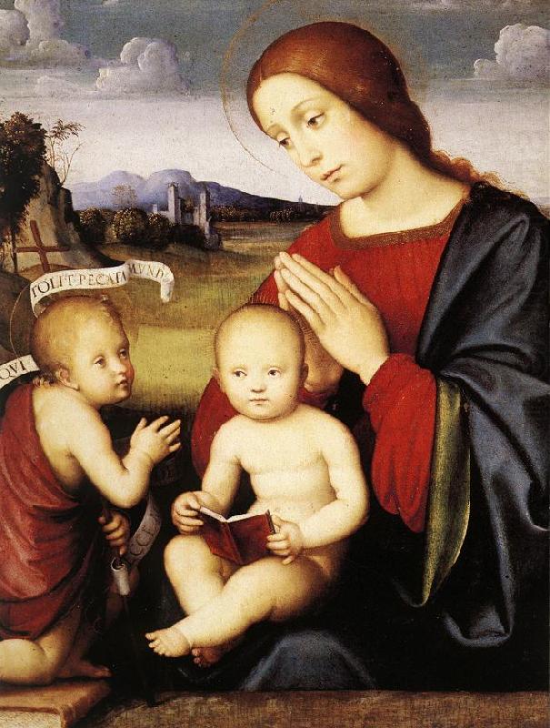 FRANCIA, Francesco Madonna and Child with the Infant St John the Baptist dsh china oil painting image